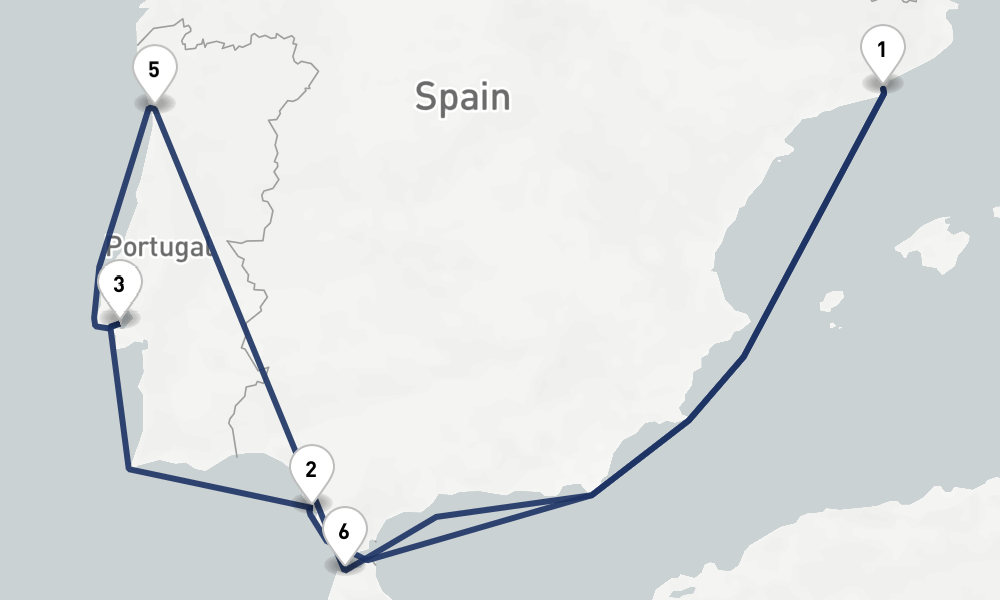 9 days, round-trip Spain, Portugal Morocco 10日間