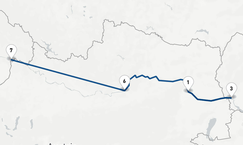 4 days, one-way from Vienna to Passau 5日間