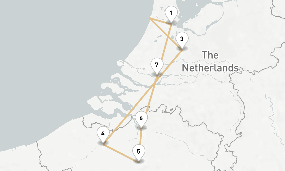 7 days, round-trip Best of Holland Belgium 8日間