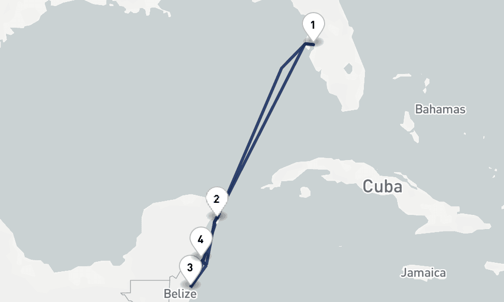 7 days, round-trip Western Caribbean 8日間