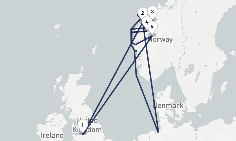 9 days, round-trip Autumn Fjords of Norway 10日間