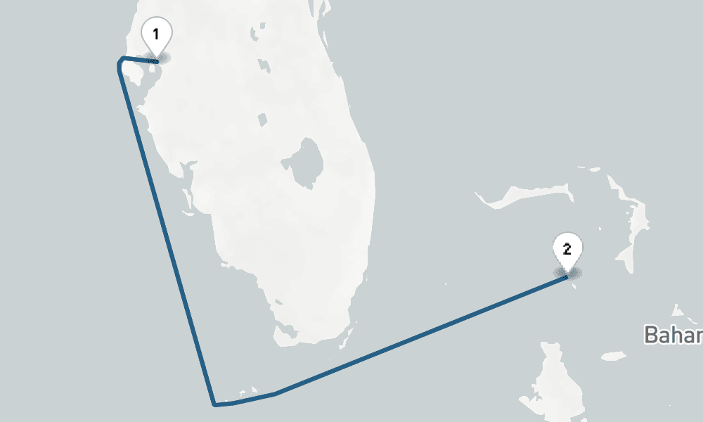 4 days, round-trip Bahamas Round-trip Tampa Great Stirrup Cay 5日間