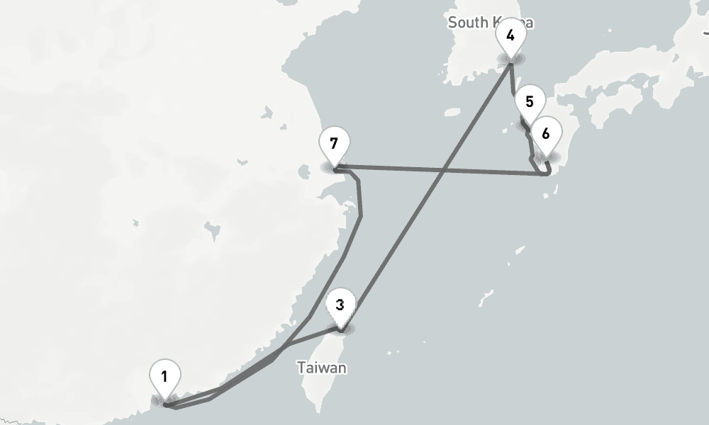 14 days, round-trip - Blutezeit Im Fernen Osten - AbBis Hongkong 15日間