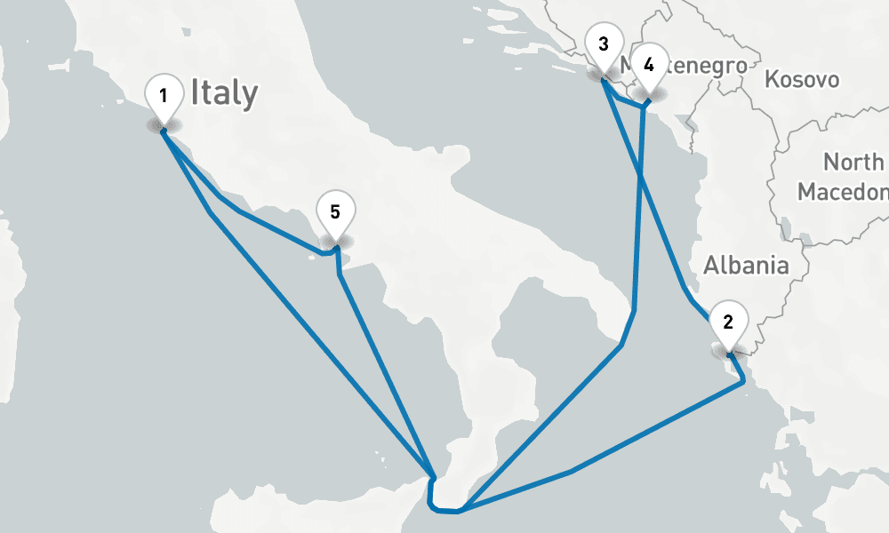 7 days, round-trip Mediterranean Adriatic 8日間