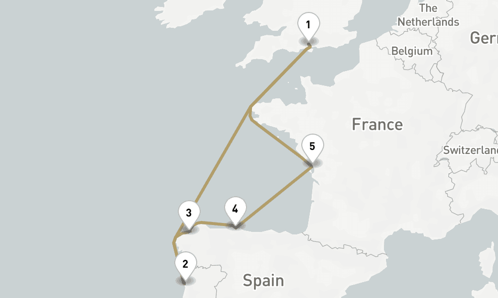 7 days, round-trip Portugal 8日間