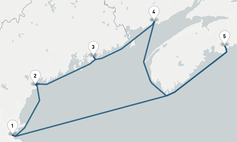 7 days, round-trip Canada New England Round-Trip Boston Bar Harbor Halifax 8日間