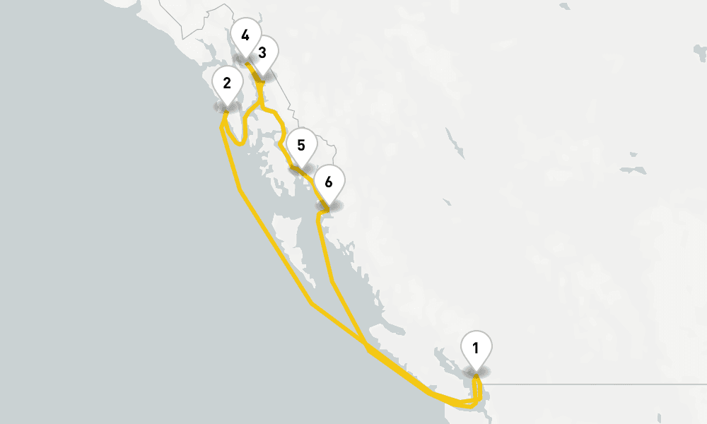 7 days, round-trip Alaska Inside Passage Cruise 8日間
