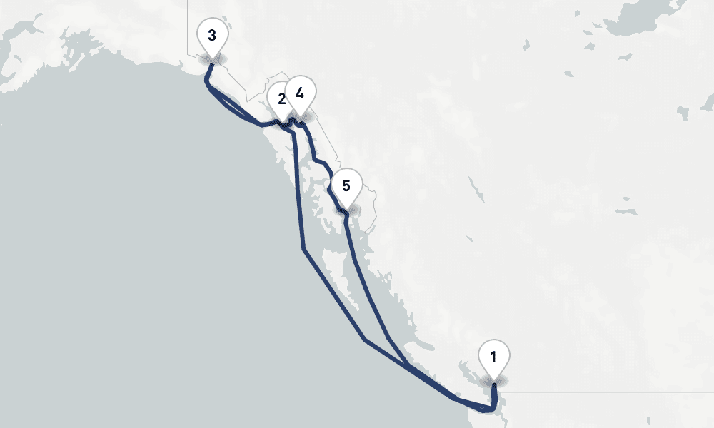 7 days, round-trip Alaska Hubbard Glacier 8日間