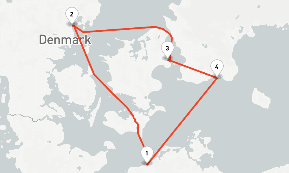 4 days, round-trip Kurzreise nach Danemark Schweden ab Warnemunde 5日間