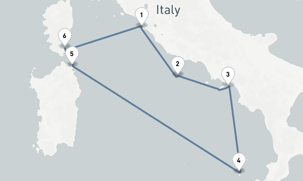 7 nights / 8 days, Civitavecchia (Rome, Italy) Round trip