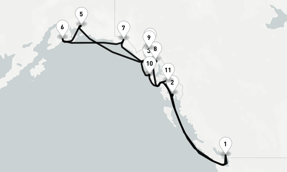 14 nights / 15 days, Vancouver (BC Canada) Round trip