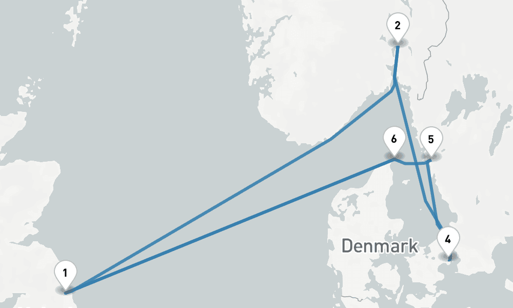 9 nights / 10 days, Newcastle (England) Round trip