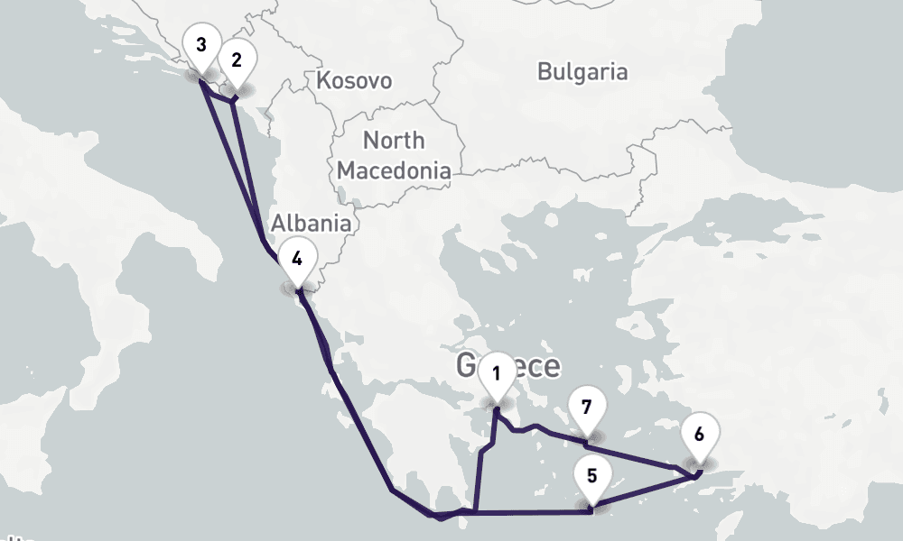 10 nights / 11 days, Piraeus (Athens, Greece) Round trip