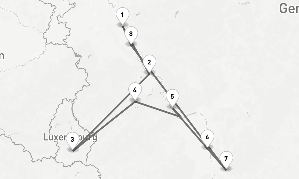 10 days, round-trip The Moselle, Luxembourg the Majestic Rhine River Cruise 11日間