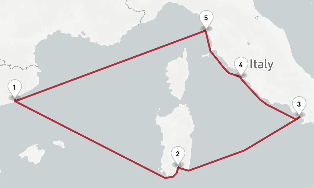 7 days, round-trip Mediterranean Cruise From Barcelona 8日間