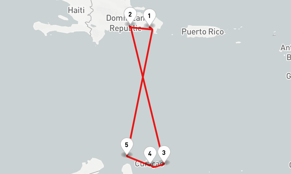 7 days, round-trip A Caribbean Christmas 8日間