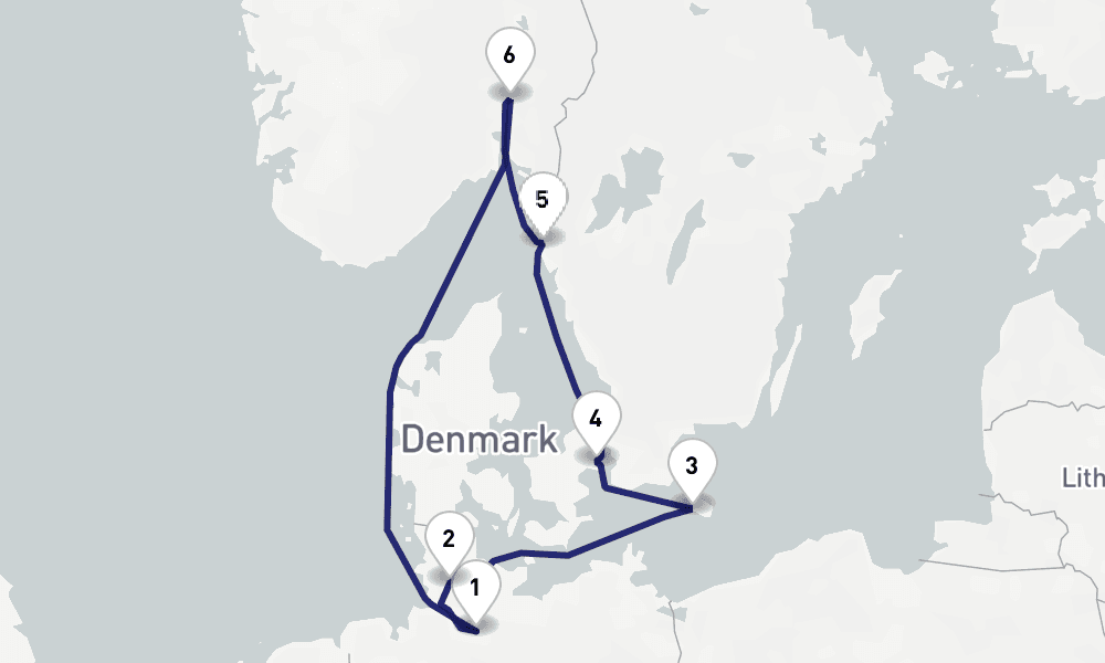 9 days, round-trip Baltic Sea 10日間