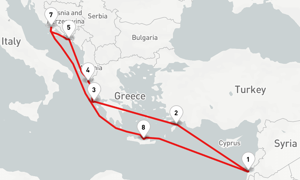 11 days, round-trip Greece 12日間