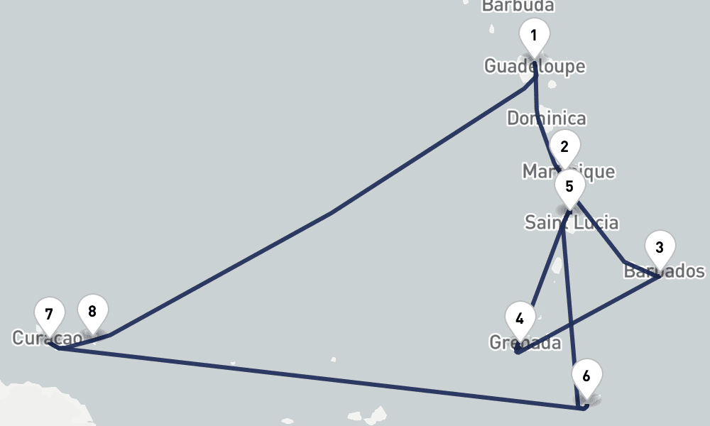 10 days, round-trip 10 Nuit Noeumll au rythme des Caraiumlbes 11日間
