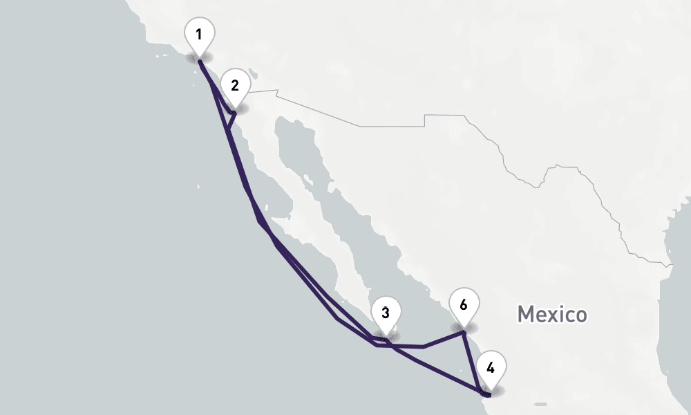 8 days, round-trip Atlantis LA To Mexico Cruise 9日間