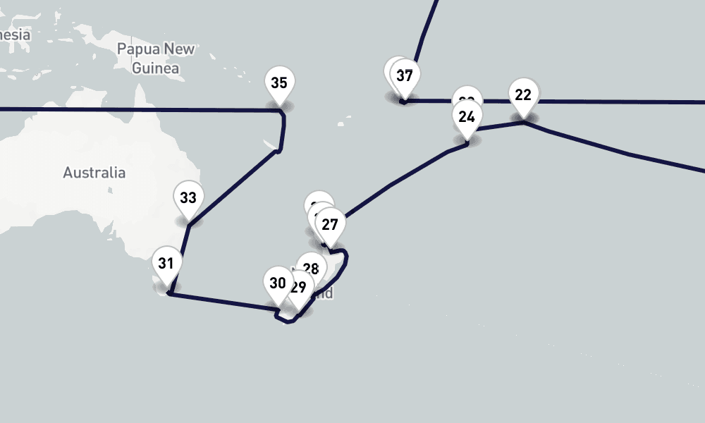 121 days, round-trip World Cruise 122日間