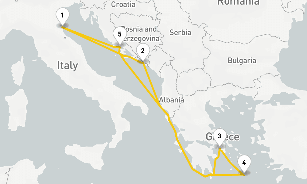7 days, round-trip Greece Croatia Cruise 8日間