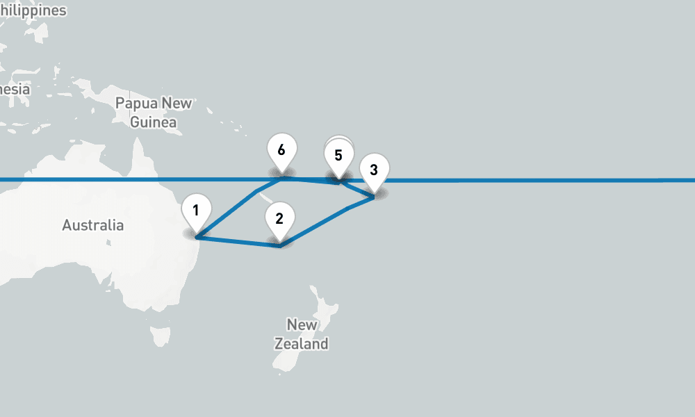 14 days, round-trip Mutiny On The Bounty Fiji 15日間