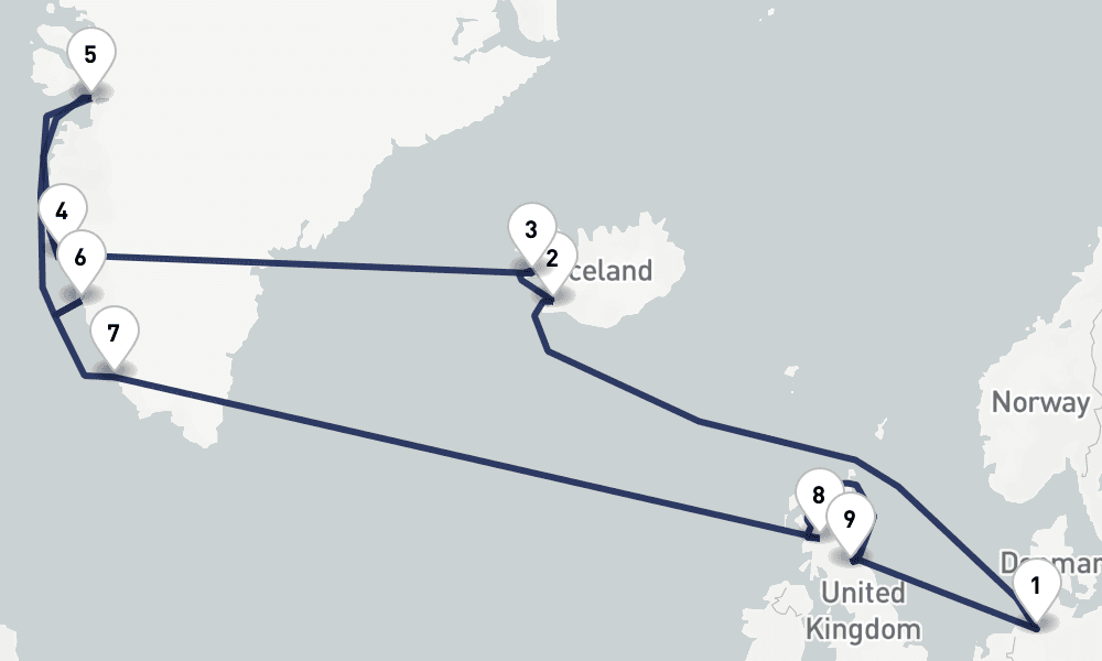 24 days, round-trip Die grose Gronlandreise und das Military Tattoo 25日間