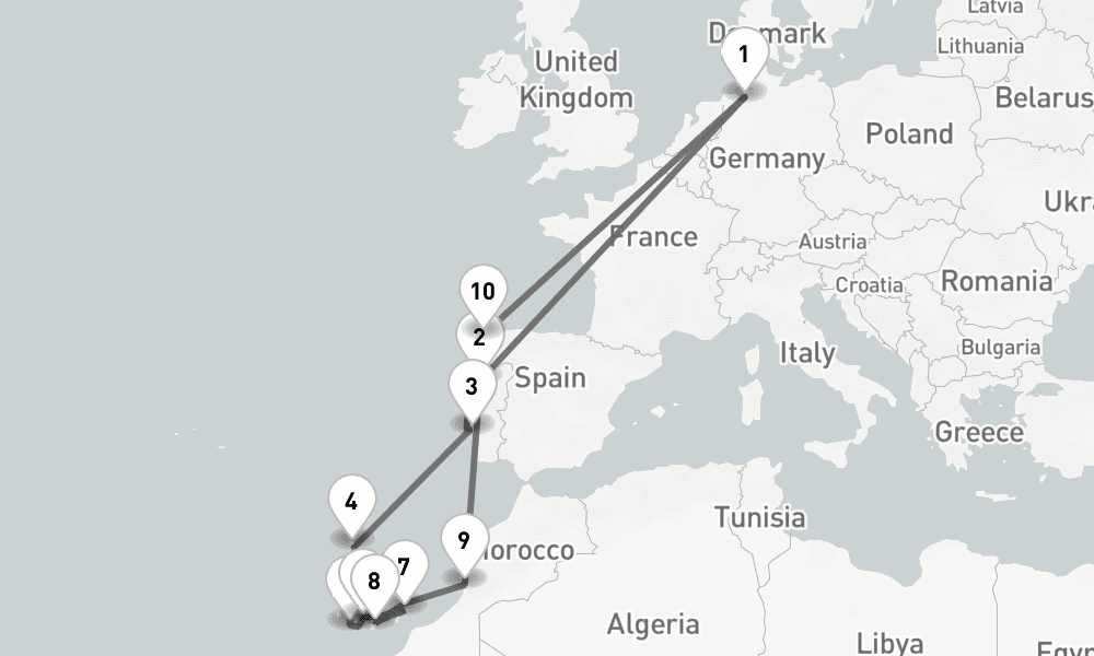 20 days, round-trip - Zeitlose Kanaren - AbBis Bremerhaven 21日間