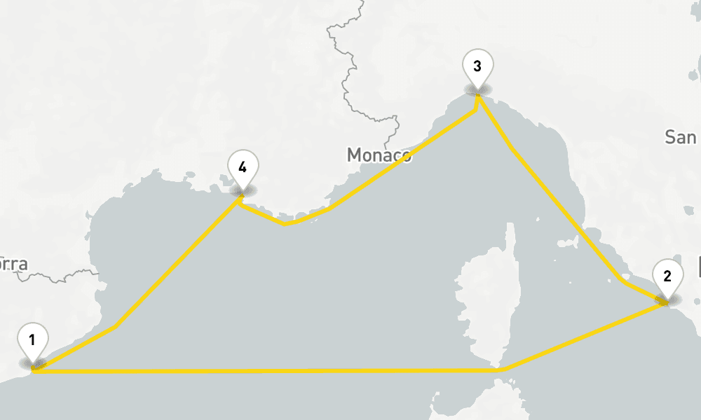 5 days, round-trip Mini Cruises from Barcelona 6日間