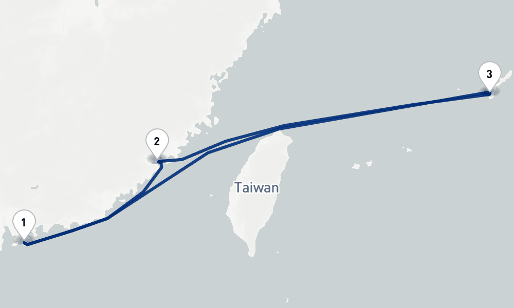 5 days, round-trip Xiamen - Naha Cruise 6日間