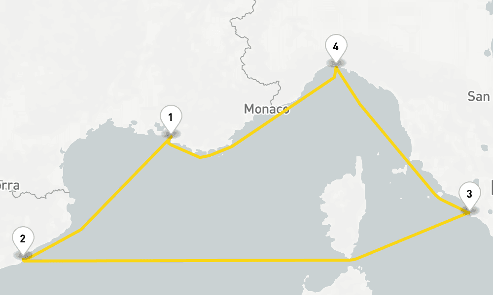 5 days, round-trip Mini Cruises from Marseilles 6日間