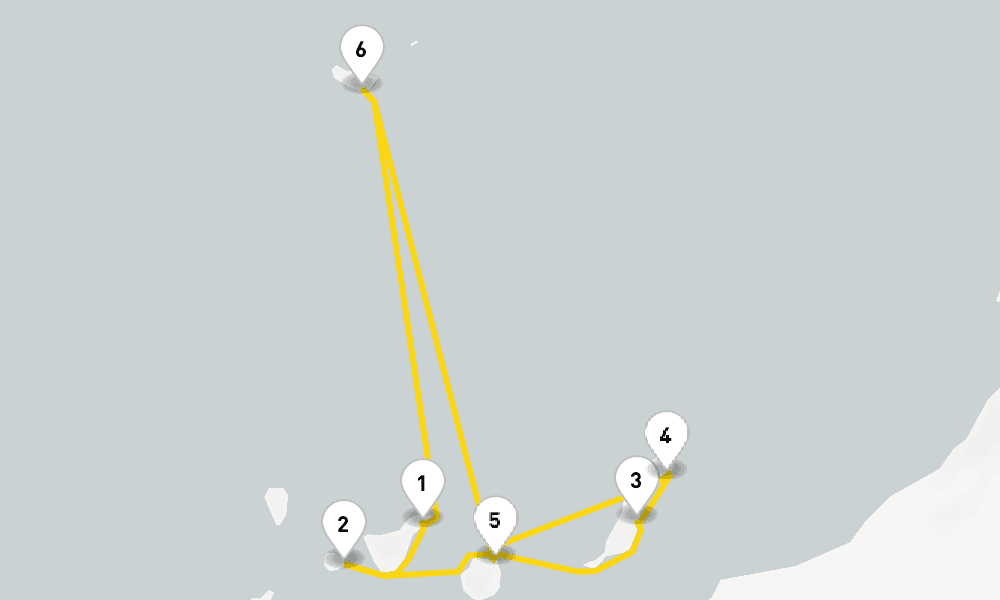 7 days, round-trip Canaries African Atlantic from St. Cruz de Tenerife 8日間