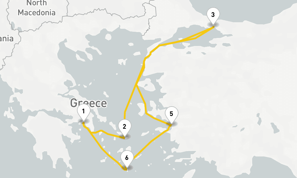 7 days, round-trip Greek Isles Turkey Cruise 8日間