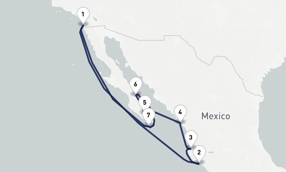 11 days, round-trip Mexican Riviera Sea Of Cortez 12日間