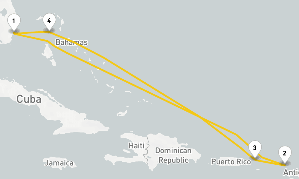 7 days, round-trip Eastern Caribbean Perfect Day 8日間