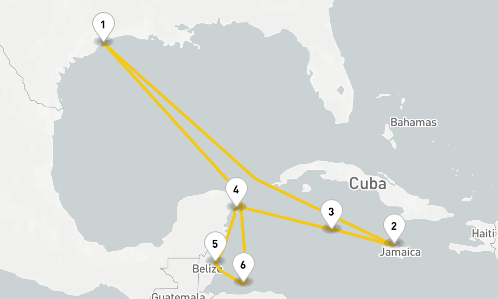 10 days, round-trip Western Caribbean Cruise 11日間