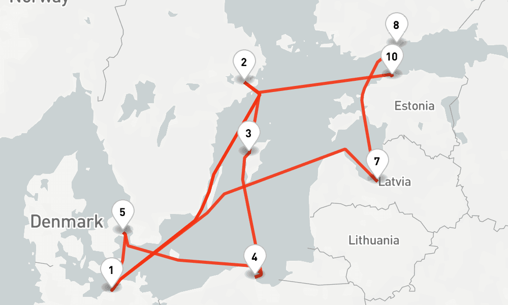 13 days, round-trip Highlights der Ostseekuste ab Warnemunde 2 14日間