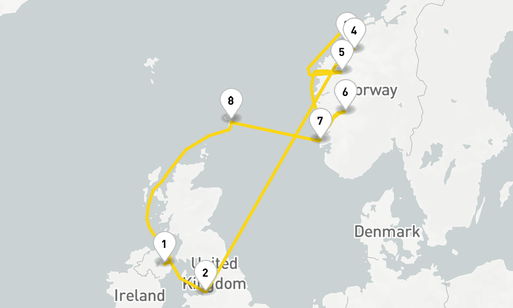 13 days, round-trip Springtime Fjordland 14日間
