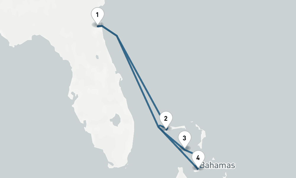5 days, round-trip Bahamas Round-Trip Jacksonville 6日間
