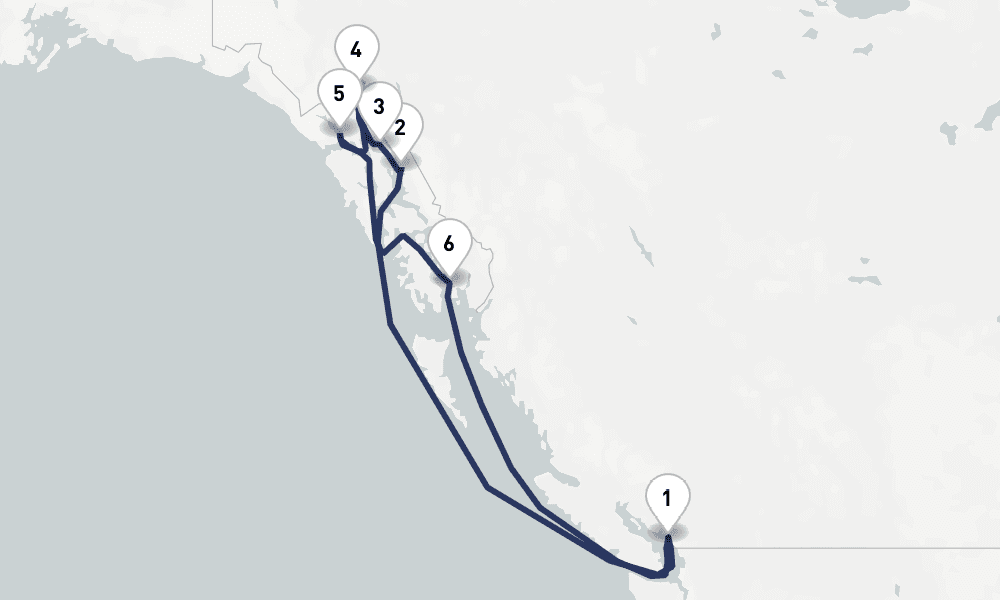 7 days, round-trip Alaska Inside Passage 8日間