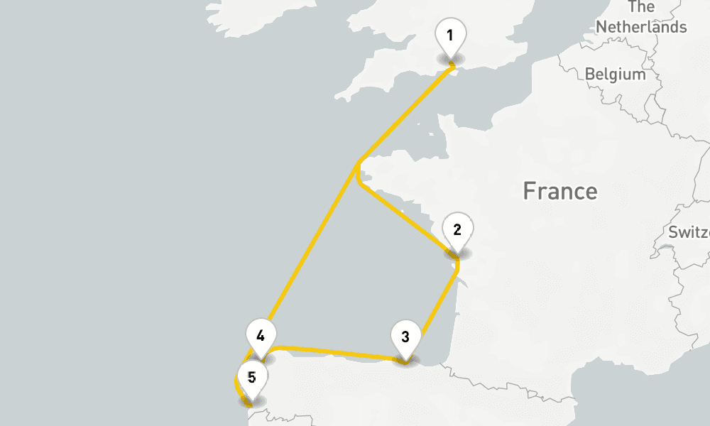 7 days, round-trip Spain France Cruise 8日間
