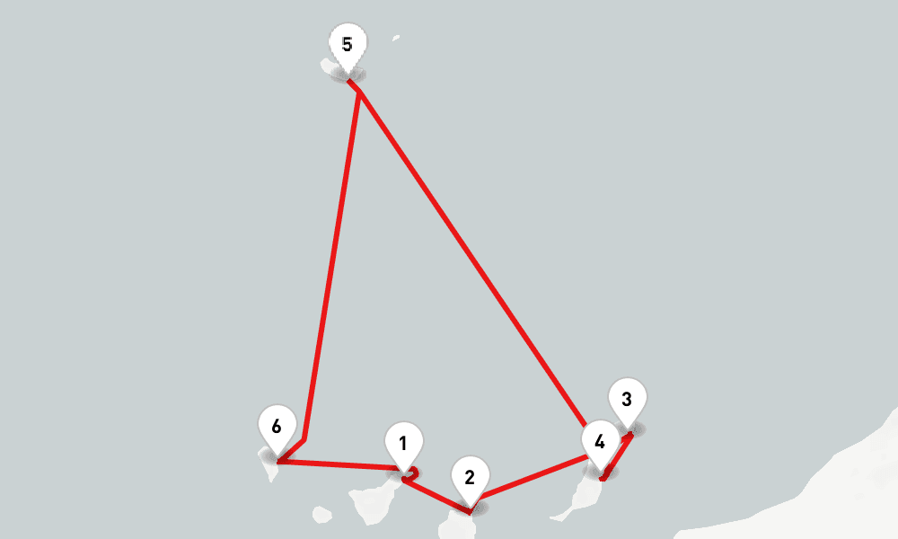 7 days, round-trip Atlantic Islands 8日間