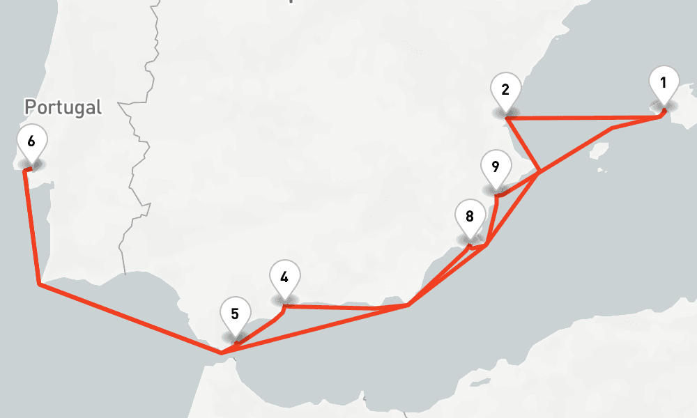 10 days, round-trip Silvesterreise im Mittelmeer ab Mallorca 11日間