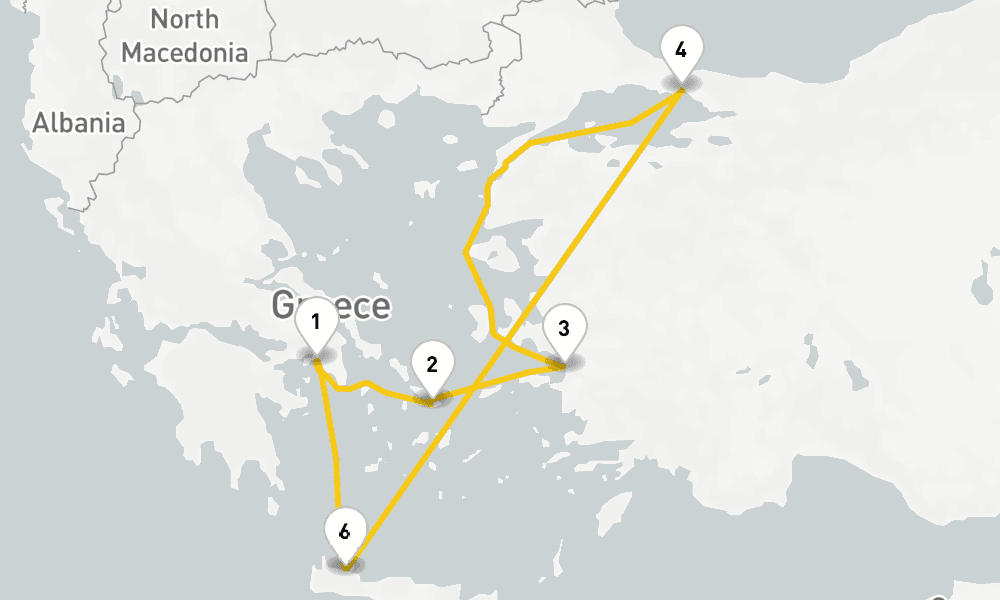 7 days, round-trip Best Of Greece Turkey Cruise 8日間