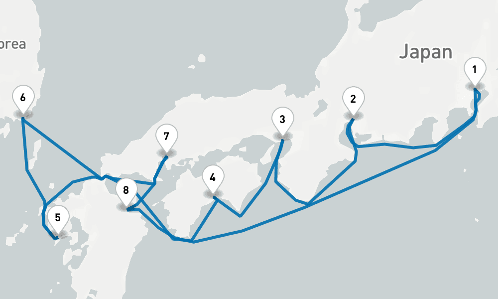 12 days, round-trip Japan Explorer Cherry Blossoms 13日間