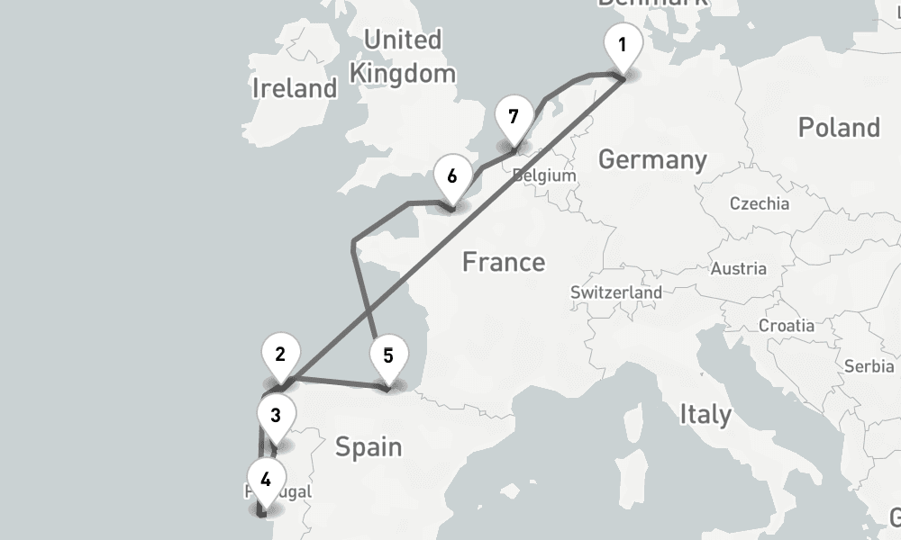 13 days, round-trip - Westeuropas Vielfalt - AbBis Bremerhaven 14日間