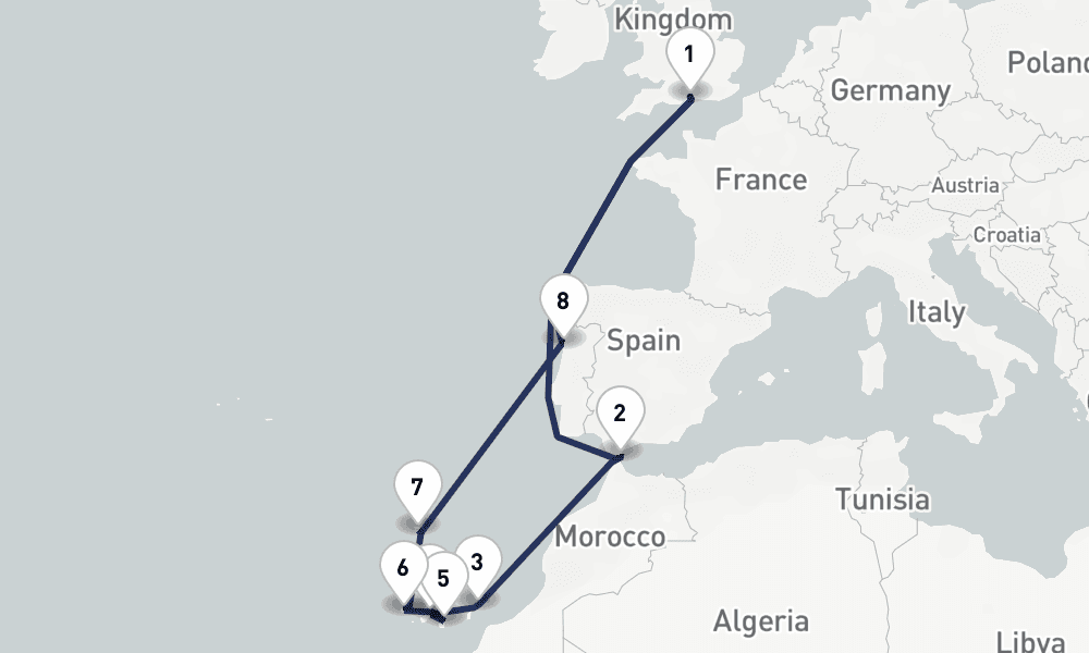 15 days, round-trip Canary Islands with the Fleet Fiesta 16日間