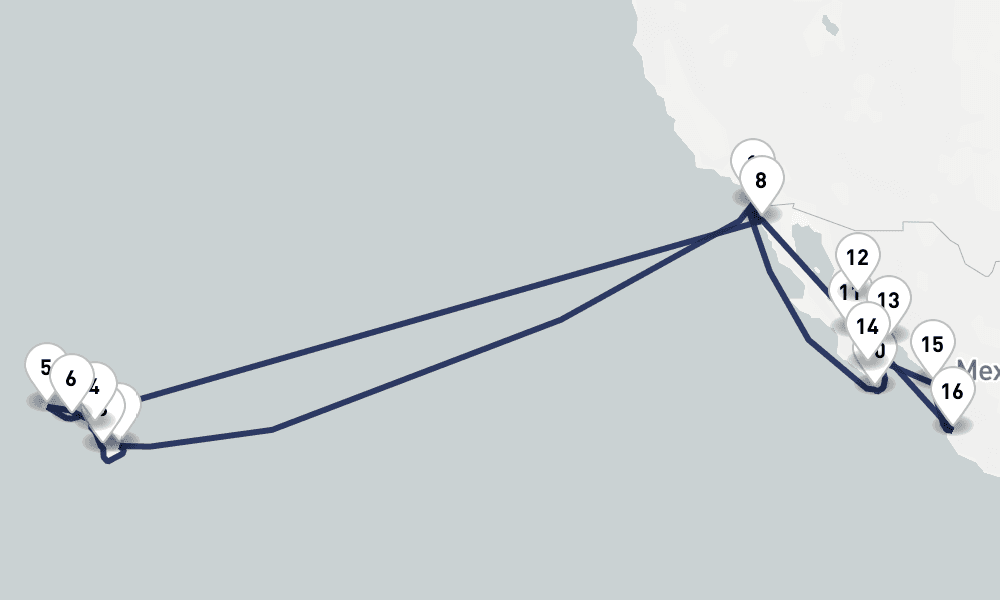 30 days, round-trip Circle Hawaii Sea Of Cortez 31日間