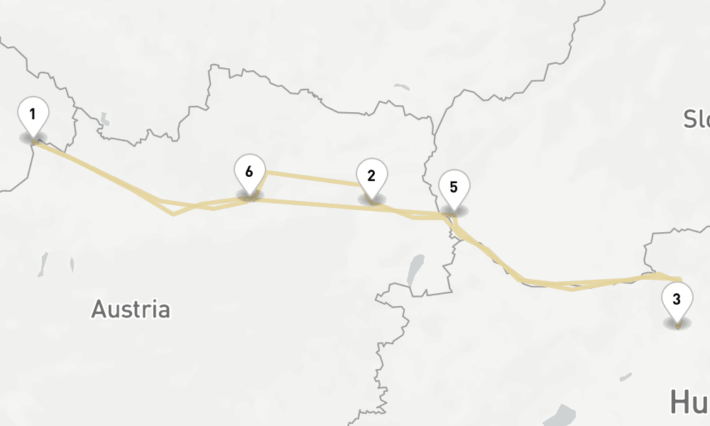 6 days, round-trip Danube 7日間